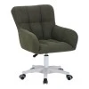 Givole pakoworld office chair in olive green boucle fabric 55x55x75-84cm