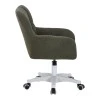 Givole pakoworld office chair in olive green boucle fabric 55x55x75-84cm