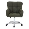 Givole pakoworld office chair in olive green boucle fabric 55x55x75-84cm
