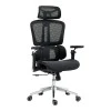 Work chair manager Jeffer pakoworld mesh in black color 67x62x115-125cm