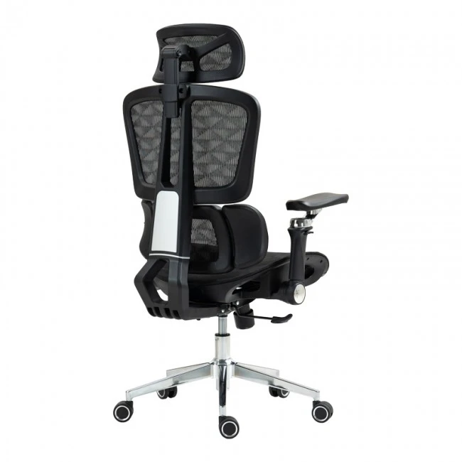 Work chair manager Jeffer pakoworld mesh in black color 67x62x115-125cm