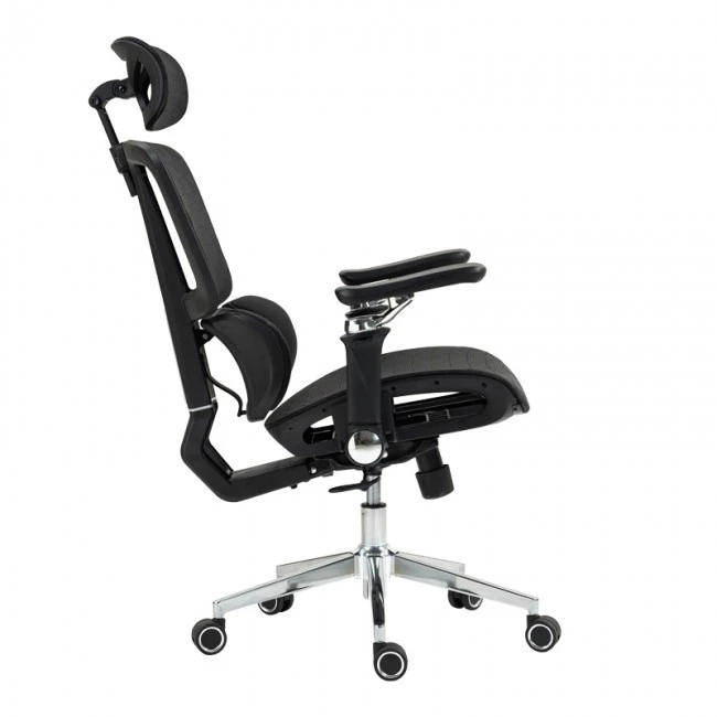 Work chair manager Jeffer pakoworld mesh in black color 67x62x115-125cm