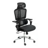 Work chair manager Jeffer pakoworld mesh in black color 67x62x115-125cm
