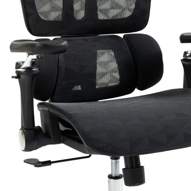 Work chair manager Jeffer pakoworld mesh in black color 67x62x115-125cm