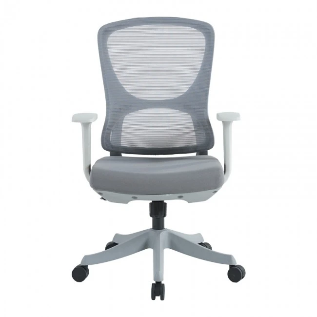 Litulo pakoworld office chair mesh fabric in grey shade 51x50.5x98/106cm
