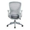 Litulo pakoworld office chair mesh fabric in grey shade 51x50.5x98/106cm
