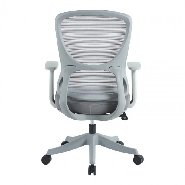 Litulo pakoworld office chair mesh fabric in grey shade 51x50.5x98/106cm