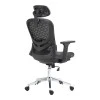 Work chair manager Mergi pakoworld black mesh 62x63x120cm