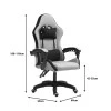 Gaming office chair Gline pakoworld black-gray fabric black pp 60x59x118cm
