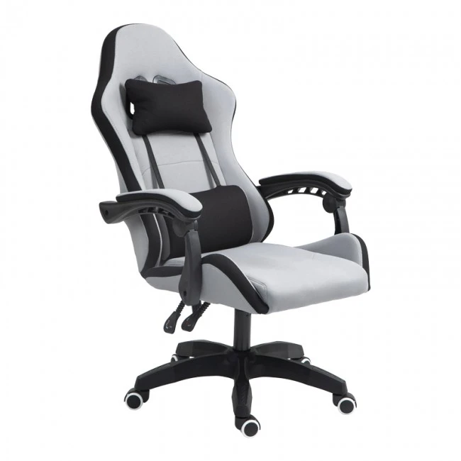 Gaming office chair Gline pakoworld black-gray fabric black pp 60x59x118cm