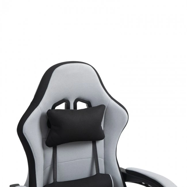 Gaming office chair Gline pakoworld black-gray fabric black pp 60x59x118cm