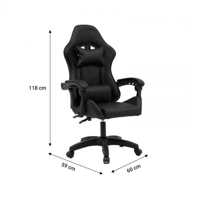 Office Gaming chair William pakoworld PU black-blue