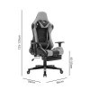 Office Gaming chair Zeldo pakoworld pu black-red 66x56x135cm