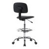 Icina pakoworld pu office-work chair on wheels in black shade 58x54x102-123cm