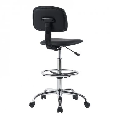 Icina pakoworld pu office-work chair on wheels in black shade 58x54x102-123cm