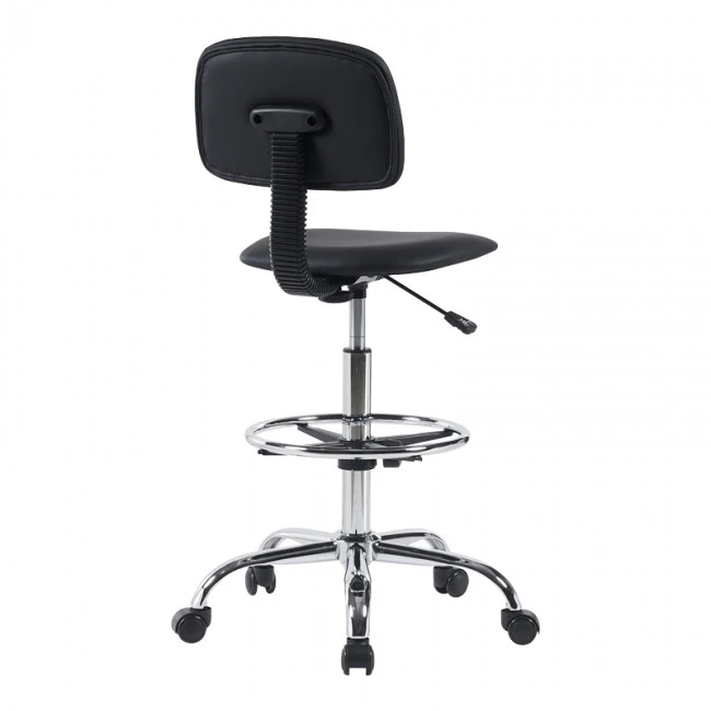 Icina pakoworld pu office-work chair on wheels in black shade 58x54x102-123cm