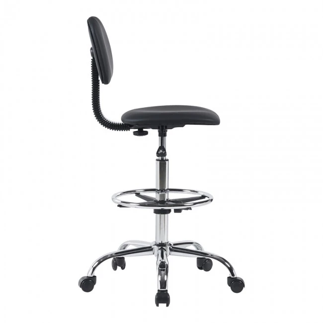 Icina pakoworld pu office-work chair on wheels in black shade 58x54x102-123cm