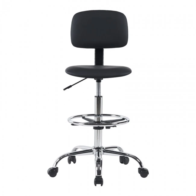 Icina pakoworld pu office-work chair on wheels in black shade 58x54x102-123cm