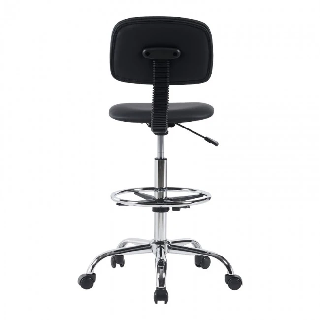 Icina pakoworld pu office-work chair on wheels in black shade 58x54x102-123cm