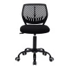 Kid&#039;s office chair Kador pakoworld fabric mesh in black color 52x52x72-84cm