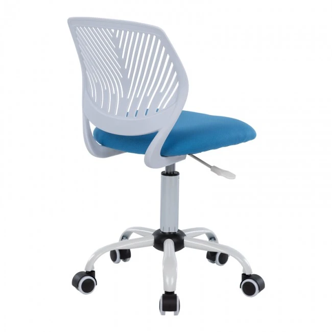 Kid&#039;s office chair Kador pakoworld fabric mesh in blue-white color 52x52x72-84cm
