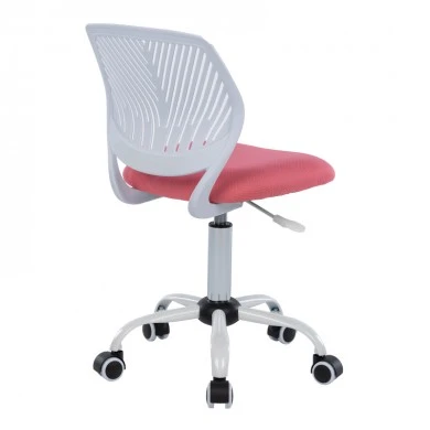 Kid&#039;s office chair Kador pakoworld fabric mesh in pink-white color 52x52x72-84cm