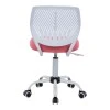 Kid&#039;s office chair Kador pakoworld fabric mesh in pink-white color 52x52x72-84cm