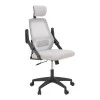 Office chair Peja pakoworld fabric mesh grey-beige and black frame 58x60x107-117cm