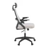 Office chair Peja pakoworld fabric mesh grey-beige and black frame 58x60x107-117cm