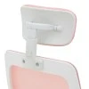 Office chair Peja pakoworld fabric mesh pink-frame white 58x60x107-117cm