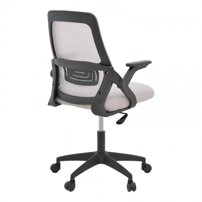 Office chair Reji pakoworld fabric mesh grey-beige and black frame 58x60x89-99cm