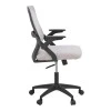 Office chair Reji pakoworld fabric mesh grey-beige and black frame 58x60x89-99cm