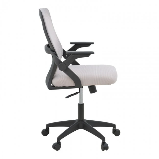 Office chair Reji pakoworld fabric mesh grey-beige and black frame 58x60x89-99cm