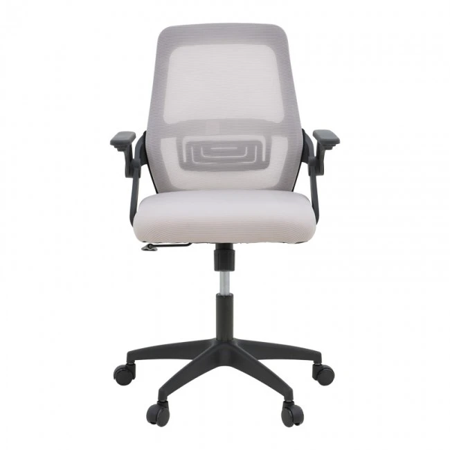 Office chair Reji pakoworld fabric mesh grey-beige and black frame 58x60x89-99cm