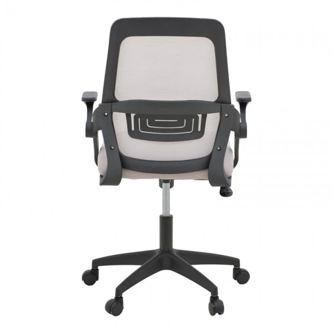 Office chair Reji pakoworld fabric mesh grey-beige and black frame 58x60x89-99cm