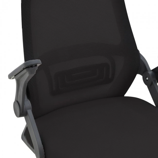 Office chair Reji pakoworld fabric mesh black 58x60x89-99cm