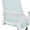 Office chair Reji pakoworld fabric mesh light blue -frame white 58x60x89-99cm