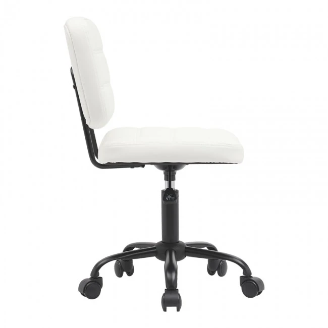 Office chair Sedia pakoworld pu white 50x50x75-85cm