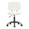 Office chair Sedia pakoworld pu white 50x50x75-85cm