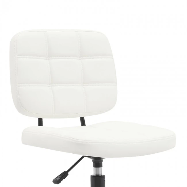Office chair Sedia pakoworld pu white 50x50x75-85cm