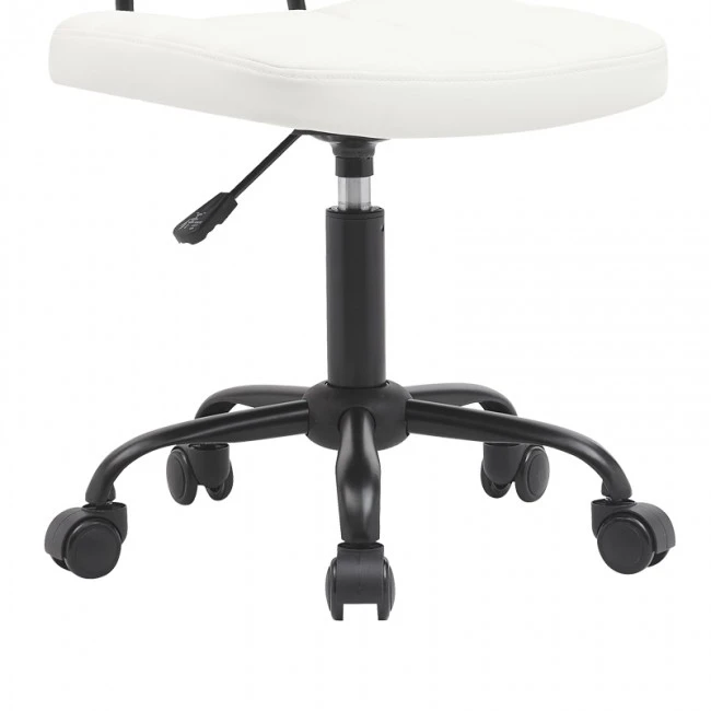 Office chair Sedia pakoworld pu white 50x50x75-85cm