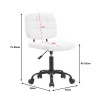 Office chair Sedia pakoworld pu white 50x50x75-85cm