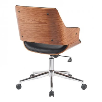 Setulo pakoworld office chair black pu-chrome base 53x61x79-89cm