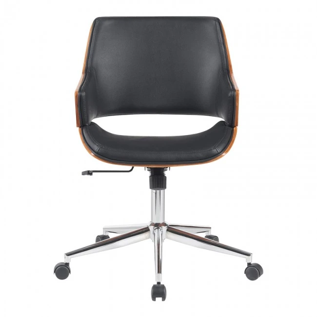 Setulo pakoworld office chair black pu-chrome base 53x61x79-89cm