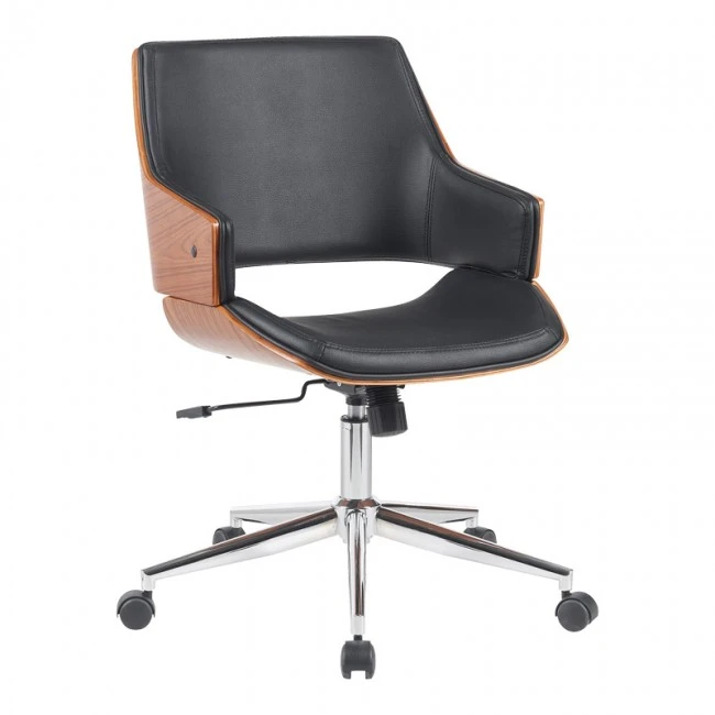 Setulo pakoworld office chair black pu-chrome base 53x61x79-89cm