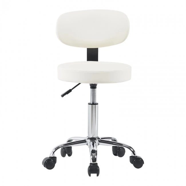 Mafeshi pakoworld pu office-work chair on wheels in white shade 45x44x70-82cm