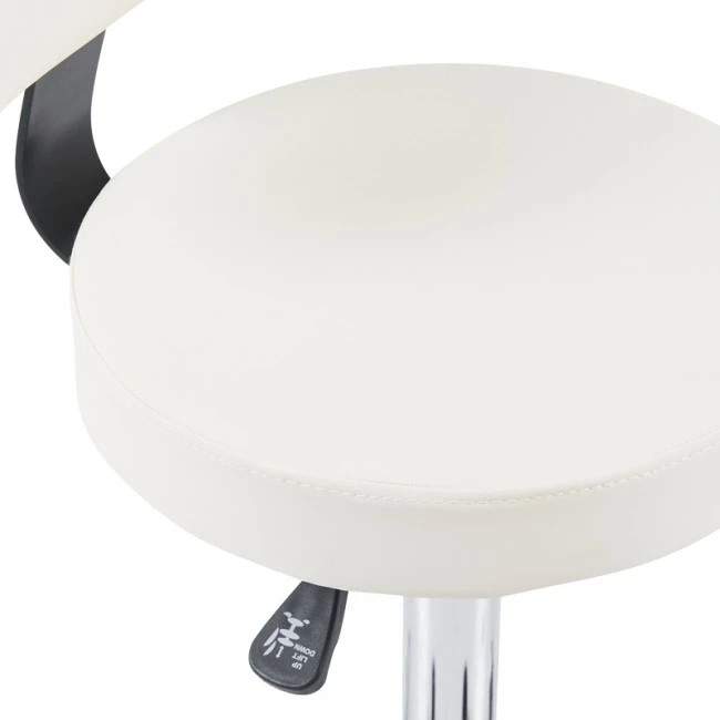 Mafeshi pakoworld pu office-work chair on wheels in white shade 45x44x70-82cm