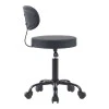 Mafeshi pakoworld pu office-work chair on wheels in black shade 45x44x70-82cm
