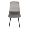 Καρέκλα Grato pakoworld ύφασμα γκρι-πόδι μαύρο μεταλλικό 45.5x53.5x88.5εκ