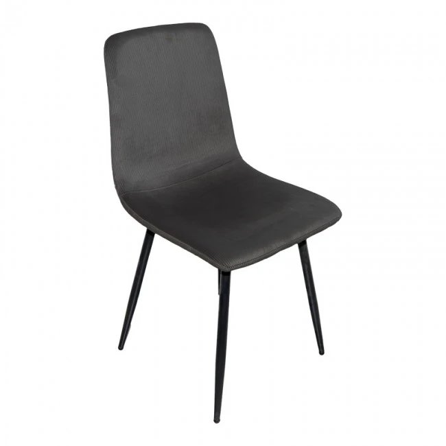 Καρέκλα Grato pakoworld ύφασμα μαύρο-πόδι μαύρο μεταλλικό 45.5x53.5x88.5εκ
